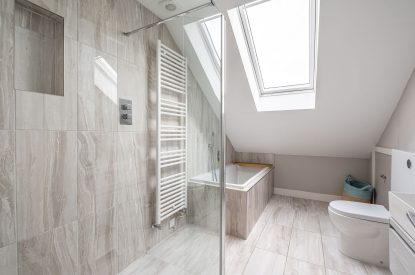 A bathroom at Sandy Toes, Northumberland