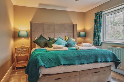 A bedroom at Loch Ness Mansion, Scottish Highlands