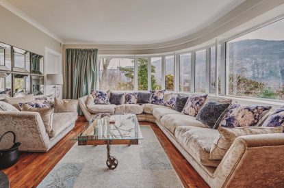 The living room at Loch Ness Mansion, Scottish Highlands
