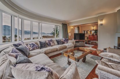 The living room at Loch Ness Mansion, Scottish Highlands