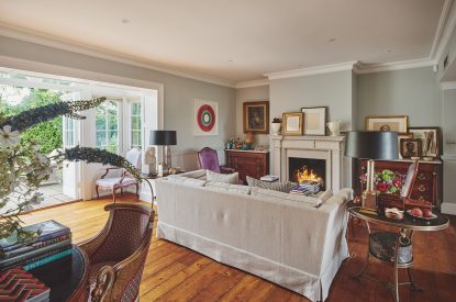 The living room at America Farm, Oxfordshire