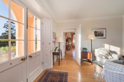 The living room at Cornish Castle, Cornwall