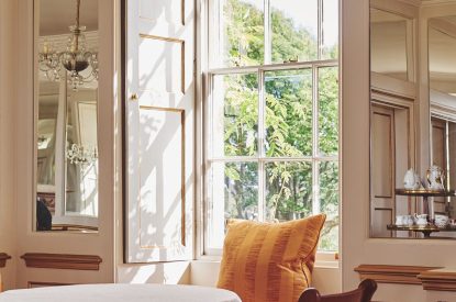 A dining room at Queen Anne Manor, Vale of Glamorgan