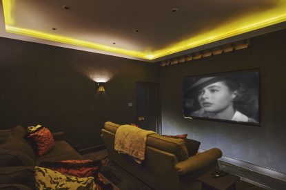 The cinema room at Queen Anne Manor, Vale of Glamorgan