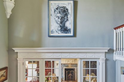 The entrance hall at Roupel Hall, Devon
