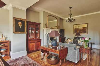 A sitting area at Roupel Hall, Devon