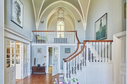 The hallway at Roupel Estate, Devon