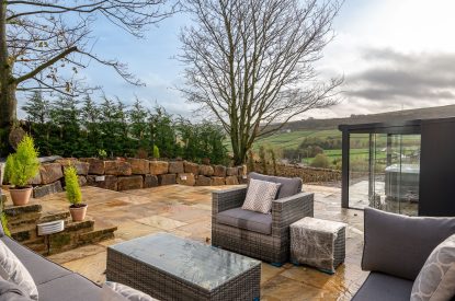 The outdoor dining area at The Lee, Yorkshire