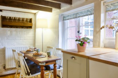 The kitchen at White Cross Cottage, Devon