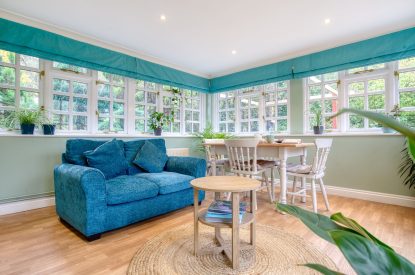 A living space at White Cross Cottage, Devon