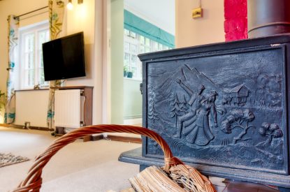 The living room at White Cross Cottage, Devon