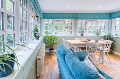 A living space at White Cross Cottage, Devon