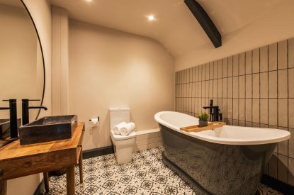 A bathroom at Padstone Farmhouse, Cornwall