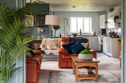 The living room at Padstone Manor, Cornwall
