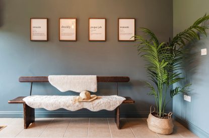The entrance hall at Padstone Manor, Cornwall