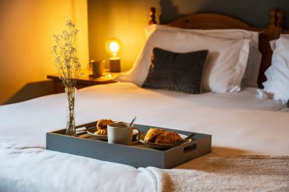 A double bedroom at Padstone Manor, Cornwall