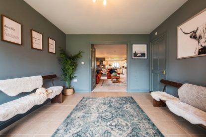The entrance hall at Padstone Manor, Cornwall