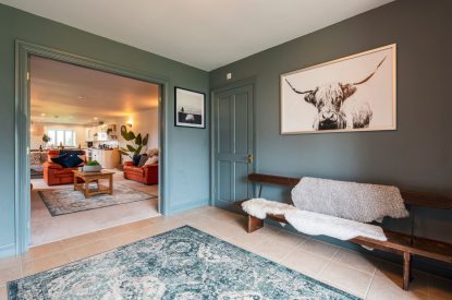 The entrance hall at Padstone Manor, Cornwall