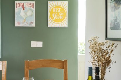 The dining table at The Mill, Cornwall