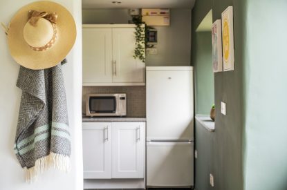 The kitchen at The Mill, Cornwall