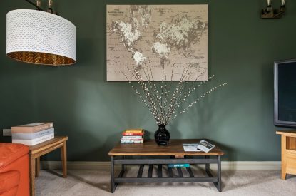 The living room at The Mill, Cornwall