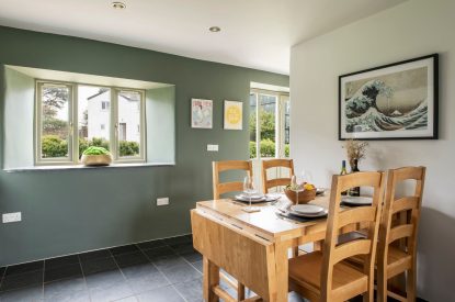 The dining room at The Mill, Cornwall