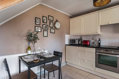 The dining area at The Nooke, Cornwall