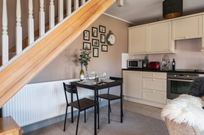 The dining area at The Nooke, Cornwall
