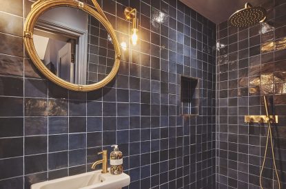 A bathroom at Ty Alice, Gower