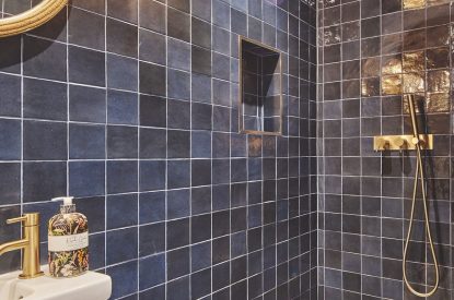 A bathroom at Ty Alice, Gower