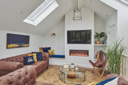 The living room at Ty Alice, Gower