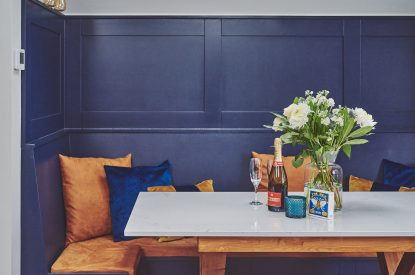 The dining table at Ty Alice, Gower