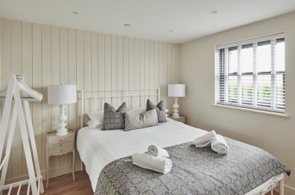 A bedroom at Ty Florence, Gower