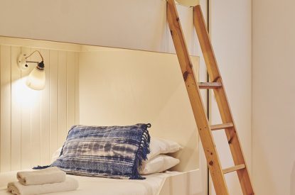 A bedroom at Ty Gwawr, Gower