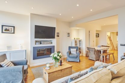 The living room at Ty Gwawr, Gower