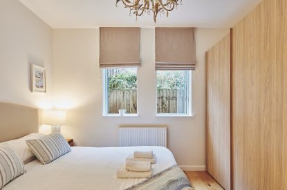 A bedroom at Ty Gwawr, Gower