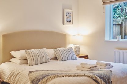 A bedroom at Ty Gwawr, Gower