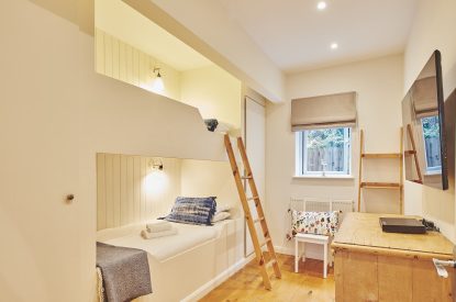 A bedroom at Ty Gwawr, Gower