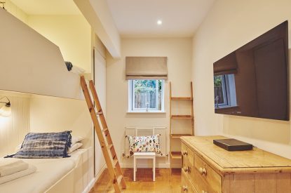 A bedroom at Ty Gwawr, Gower