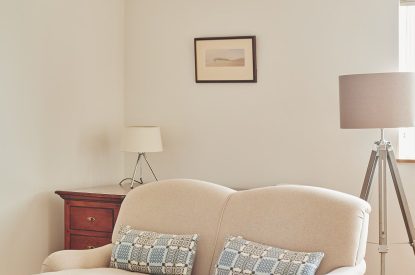 The living room at Ty Seren, Gower