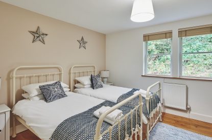 A bedroom at Ty Seren, Gower