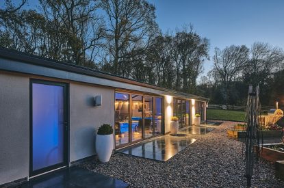 A pool house at Woodland House, Worcestershire