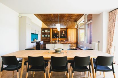 The kitchen and dining room at The Garden House, Edinburgh 