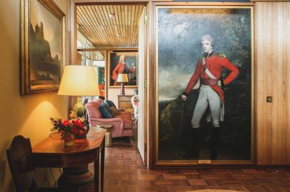 The entrance hall at The Garden House, Edinburgh 