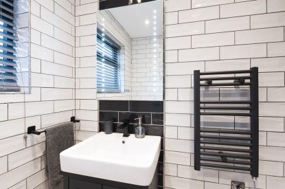 A bathroom at Porthleven View, Cornwall