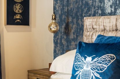 A bed at Porthleven View, Cornwall