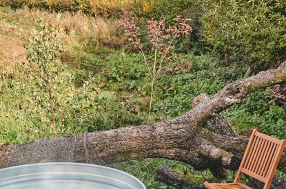 The hot tub at Big Sky Hideaway, Herefordshire