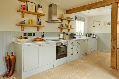 The kitchen at Haymaker Barn, Cotswolds