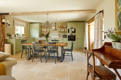 The kitchen and dining room at Orchard Stable, Cotswolds