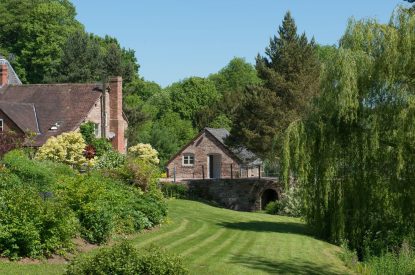 The grounds at The Old Mill, Worcestershire